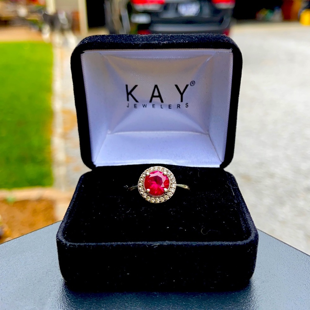 Ruby Sterling Silver Ring